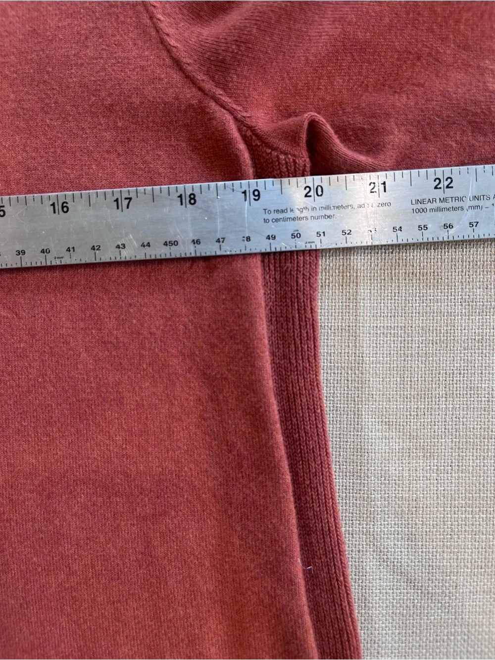 Duluth Trading Co Women’s V‑Neck Sweater in Burnt Orange